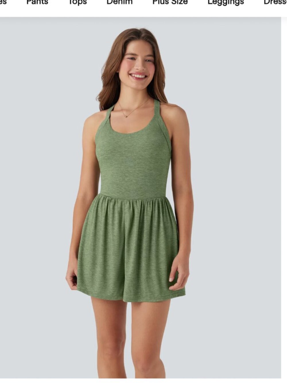 NWT Halara Padded 2-in-1 Romper with Pockets-Easy Peezy Edition